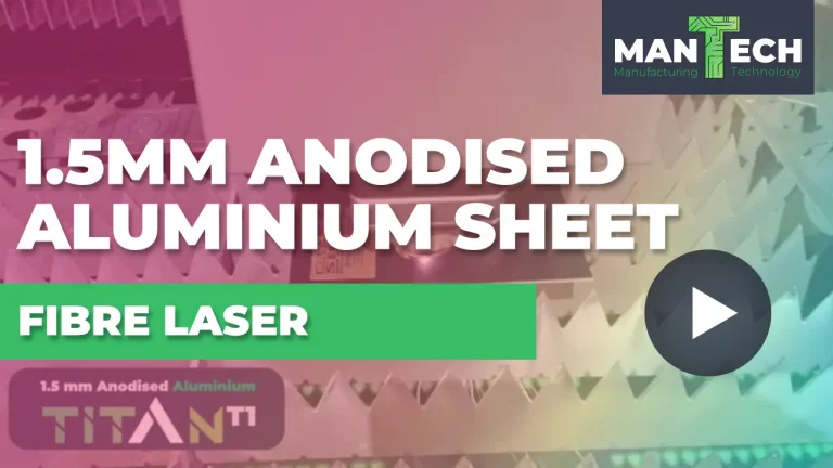 1.5mm Anodised Aluminium Sheet - T1 Fibre Laser
