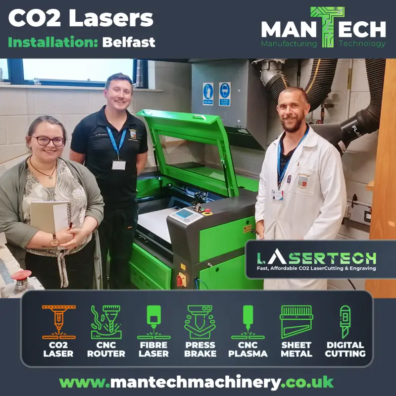 CO2 Laser Cutter Installation Belfast - Educaiton