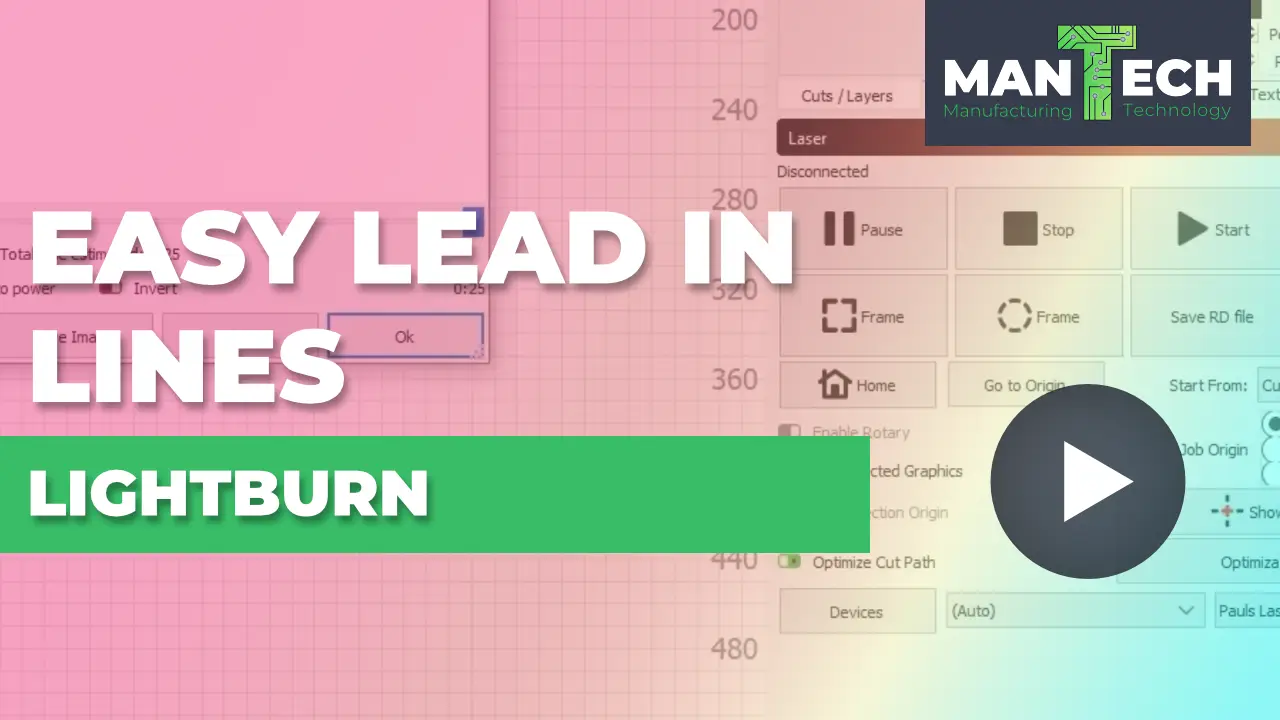 Create Lead In Lines on your designs using Lightburn