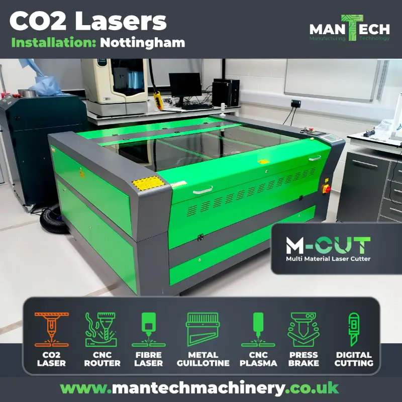 Multicut MCUT CO2 Laser Cutter Installation - Nottingham University