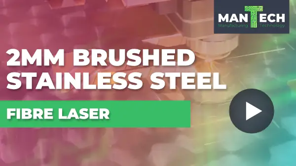 2mm Brushed Stainless Steel Titan Fibre Laser Cutter