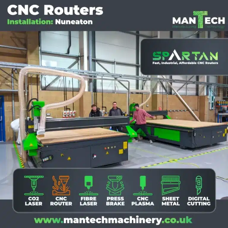 Double Spartan CNC Router Installation in Nuneaton - Mantech UK