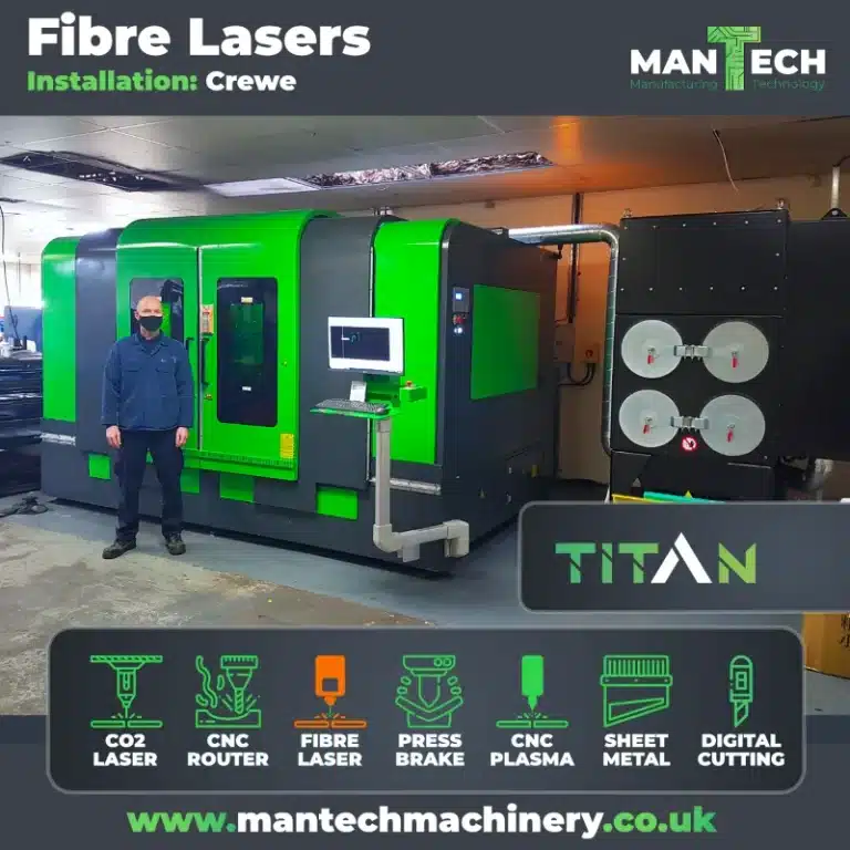 Titan T2 Fibre Laser Cutter Installation in Crewe - Mantech UK